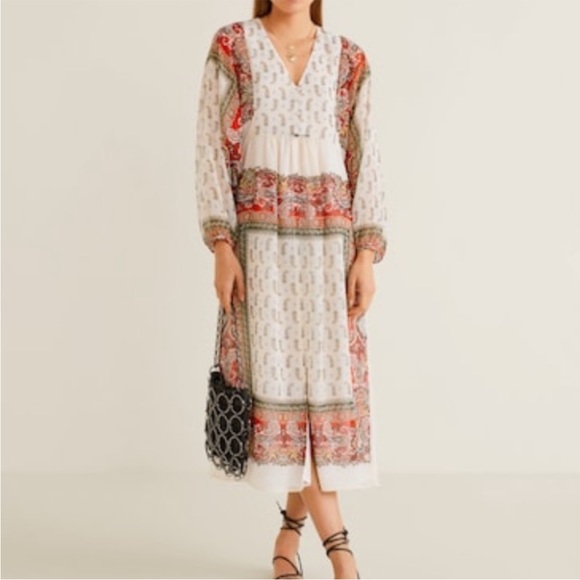 Mango Dresses & Skirts - MANGO | chiffon midi flowy paisley dress